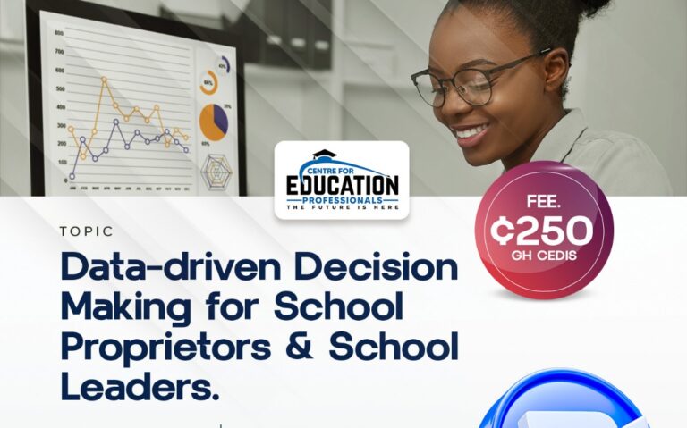 DATA-DRIVEN DECISION MAKING FOR SCHOOL PROPRIETORS & SCHOOL LEADERS